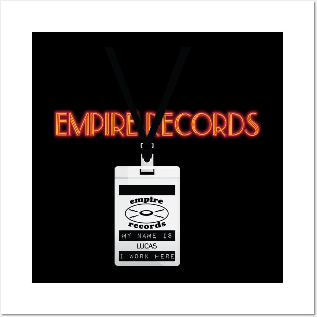 Empire Records Employee Badge - Lucas Wall Art by 3 Guys and a Flick